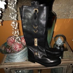 Leather riding boots